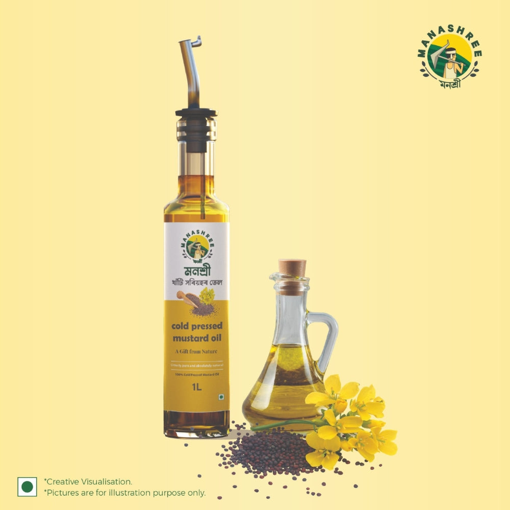 Manashree Cold Pressed Mustard Oil - Seeds collected Directly from farmers