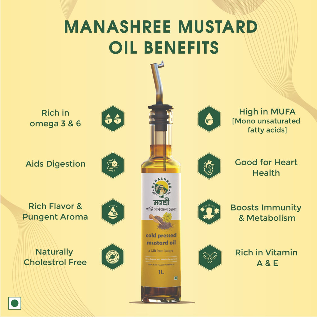 Manashree Cold Pressed Mustard Oil - Seeds collected Directly from farmers